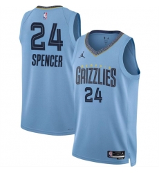 Men Memphis Grizzlies 24 Cam Spencer Blue 2024 Draft Statement Edition Stitched Jersey Men Memphis Grizzlies 24 Cam Spencer Blue 2024 Draft Statement Edition Stitched Jersey