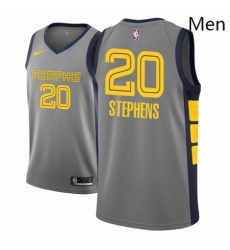 Men NBA 2018 19 Memphis Grizzlies 20 DJ Stephens City Edition Gray Jersey Men NBA 2018 19 Memphis Grizzlies 20 DJ Stephens City Edition Gray Jersey