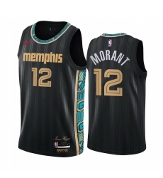 Men Nike Memphis Grizzlies 12 Ja Morant Black NBA Swingman 2020 21 City Edition Jersey Men Nike Memphis Grizzlies 12 Ja Morant Black NBA Swingman 2020 21 City Edition Jersey