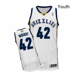 Youth Adidas Memphis Grizzlies 42 Lorenzen Wright Authentic White Home NBA Jersey Youth Adidas Memphis Grizzlies 42 Lorenzen Wright Authentic White Home NBA Jersey