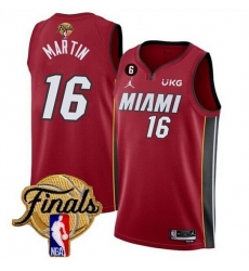 Men Miami Heat 16 Caleb Martin Red 2023 Finals Statement Edition With NO 6 Patch Stitched Basketball Jersey Men Miami Heat 16 Caleb Martin Red 2023 Finals Statement Edition With NO 6 Patch Stitched Basketball Jersey