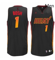 Mens Adidas Miami Heat 1 Chris Bosh Swingman Black Vibe NBA Jersey Mens Adidas Miami Heat 1 Chris Bosh Swingman Black Vibe NBA Jersey