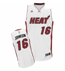 Mens Adidas Miami Heat 16 James Johnson Swingman White Home NBA Jersey Mens Adidas Miami Heat 16 James Johnson Swingman White Home NBA Jersey