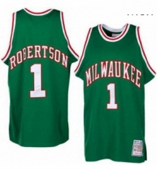 Mens Adidas Milwaukee Bucks 1 Oscar Robertson Authentic Green Throwback NBA Jersey Mens Adidas Milwaukee Bucks 1 Oscar Robertson Authentic Green Throwback NBA Jersey