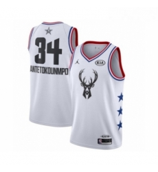 Mens Jordan Milwaukee Bucks 34 Giannis Antetokounmpo Swingman White 2019 All Star Game Basketball Jersey Mens Jordan Milwaukee Bucks 34 Giannis Antetokounmpo Swingman White 2019 All Star Game Basketball Jersey