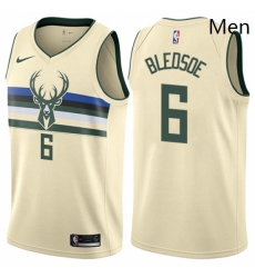Mens Nike Milwaukee Bucks 6 Eric Bledsoe Authentic Cream NBA Jersey City Edition Mens Nike Milwaukee Bucks 6 Eric Bledsoe Authentic Cream NBA Jersey City Edition