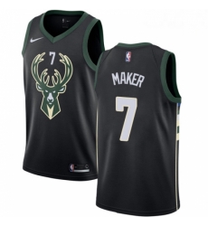 Mens Nike Milwaukee Bucks 7 Thon Maker Authentic Black Alternate NBA Jersey Statement Edition Mens Nike Milwaukee Bucks 7 Thon Maker Authentic Black Alternate NBA Jersey Statement Edition