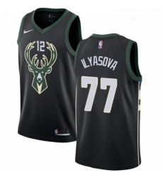 Mens Nike Milwaukee Bucks 77 Ersan Ilyasova Swingman Black NBA Jersey Statement Edition Mens Nike Milwaukee Bucks 77 Ersan Ilyasova Swingman Black NBA Jersey Statement Edition