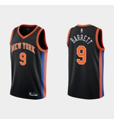 Men New Yok New York Knicks 9 RJ Barrett 2022 23 Black City Edition Stitched Basketball Jersey Men New Yok New York Knicks 9 RJ Barrett 2022 23 Black City Edition Stitched Basketball Jersey