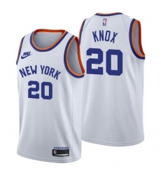 Men New York Knicks 20 Kevin Knox Men Nike Releases Classic Edition NBA 75th Anniversary Jersey White Men New York Knicks 20 Kevin Knox Men Nike Releases Classic Edition NBA 75th Anniversary Jersey White