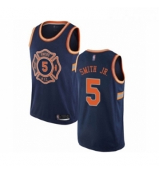 Mens New York Knicks 5 Dennis Smith Jr Authentic Navy Blue Basketball Jersey City Edition Mens New York Knicks 5 Dennis Smith Jr Authentic Navy Blue Basketball Jersey City Edition