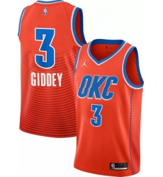 Men Nike Oklahoma City Thunder 3 Josh Giddey Orange Jersey Men Nike Oklahoma City Thunder 3 Josh Giddey Orange Jersey