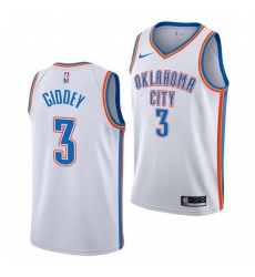 Men Nike Oklahoma City Thunder 3 Josh Giddey White Jersey Men Nike Oklahoma City Thunder 3 Josh Giddey White Jersey