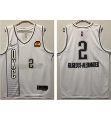 Men Oklahoma City Thunder 2 Shai Gilgeous Alexander 75th Anniversary 2021 2022 City Edition NBA Jersey Men Oklahoma City Thunder 2 Shai Gilgeous Alexander 75th Anniversary 2021 2022 City Edition NBA Jersey