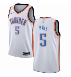 Mens Nike Oklahoma City Thunder 5 Devon Hall Swingman White NBA Jersey Association Edition 