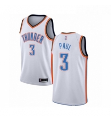 Womens Oklahoma City Thunder 3 Chris Paul Swingman White Basketball Jersey Association Edition Womens Oklahoma City Thunder 3 Chris Paul Swingman White Basketball Jersey Association Edition