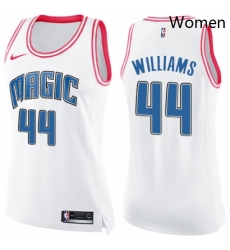 Womens Nike Orlando Magic 44 Jason Williams Swingman WhitePink Fashion NBA Jersey Womens Nike Orlando Magic 44 Jason Williams Swingman WhitePink Fashion NBA Jersey