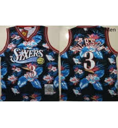 76ers 3 Allen Iverson Black 1997 98 Hardwood Classics Floral Fashion Swingman Jersey 76ers 3 Allen Iverson Black 1997 98 Hardwood Classics Floral Fashion Swingman Jersey