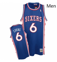 Mens Mitchell and Ness Philadelphia 76ers 6 Julius Erving Swingman Blue Throwback NBA Jersey Mens Mitchell and Ness Philadelphia 76ers 6 Julius Erving Swingman Blue Throwback NBA Jersey