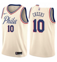 Mens Nike Philadelphia 76ers 10 Maurice Cheeks Swingman Cream NBA Jersey City Edition Mens Nike Philadelphia 76ers 10 Maurice Cheeks Swingman Cream NBA Jersey City Edition