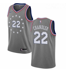 Mens Nike Philadelphia 76ers 22 Wilson Chandler Swingman Gray NBA Jersey City Edition Mens Nike Philadelphia 76ers 22 Wilson Chandler Swingman Gray NBA Jersey City Edition