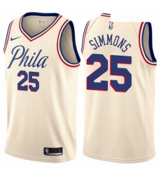 Mens Nike Philadelphia 76ers 25 Ben Simmons Authentic Cream NBA Jersey City Edition Mens Nike Philadelphia 76ers 25 Ben Simmons Authentic Cream NBA Jersey City Edition