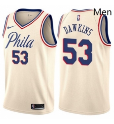 Mens Nike Philadelphia 76ers 53 Darryl Dawkins Swingman Cream NBA Jersey City Edition Mens Nike Philadelphia 76ers 53 Darryl Dawkins Swingman Cream NBA Jersey City Edition