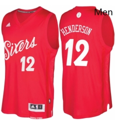 Mens Philadelphia 76ers 12 Gerald Henderson Red 2016 2017 Christmas Day NBA Swingman Jersey Mens Philadelphia 76ers 12 Gerald Henderson Red 2016 2017 Christmas Day NBA Swingman Jersey