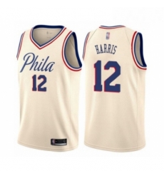 Mens Philadelphia 76ers 12 Tobias Harris Authentic Cream Basketball Jersey City Edition Mens Philadelphia 76ers 12 Tobias Harris Authentic Cream Basketball Jersey City Edition