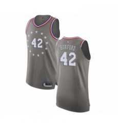 Mens Philadelphia 76ers 42 Al Horford Authentic Gray Basketball Jersey City Edition Mens Philadelphia 76ers 42 Al Horford Authentic Gray Basketball Jersey City Edition