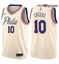 Womens Nike Philadelphia 76ers 10 Maurice Cheeks Swingman Cream NBA Jersey City Edition Womens Nike Philadelphia 76ers 10 Maurice Cheeks Swingman Cream NBA Jersey City Edition