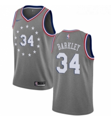 Womens Nike Philadelphia 76ers 34 Charles Barkley Swingman Gray NBA Jersey City Edition Womens Nike Philadelphia 76ers 34 Charles Barkley Swingman Gray NBA Jersey City Edition