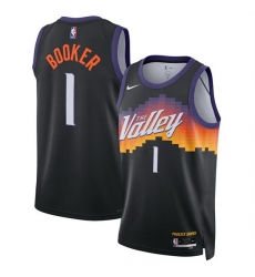 Men Phoenix Suns 1 Devin Booker Black 2025 26 City Edition Stitched Basketball Jersey Men Phoenix Suns 1 Devin Booker Black 2025 26 City Edition Stitched Basketball Jersey