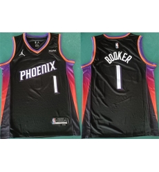 Men Phoenix Suns 1 Devin Booker Black 2025 Statement Edition Stitched Basketball Jersey