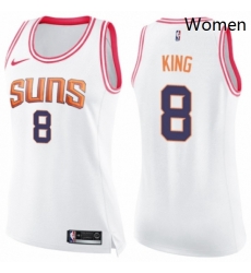 Womens Nike Phoenix Suns 8 George King Swingman WhitePink Fashion NBA Jersey Womens Nike Phoenix Suns 8 George King Swingman WhitePink Fashion NBA Jersey