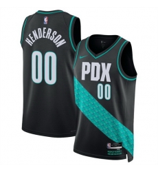 Men Portland Trail Blazers 00 Scoot Henderson Black 2025 26 City Edition Edition Stitched Basketball Jersey Men Portland Trail Blazers 00 Scoot Henderson Black 2025 26 City Edition Edition Stitched Basketball Jersey