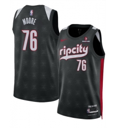 Men Portland Trail Blazers 76 Taze Moore Black 2024 25 City Edition Edition Stitched Basketball Jersey Men Portland Trail Blazers 76 Taze Moore Black 2024 25 City Edition Edition Stitched Basketball Jersey