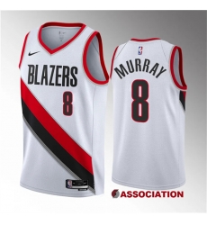 Men Portland Trail Blazers 8 Kris Murray White 2023 Draft Association Edition Stitched Basketball Jersey Men Portland Trail Blazers 8 Kris Murray White 2023 Draft Association Edition Stitched Basketball Jersey