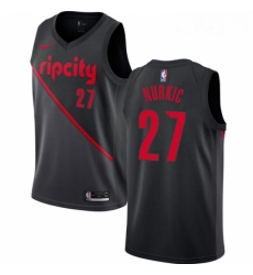 Mens Nike Portland Trail Blazers 27 Jusuf Nurkic Swingman Black NBA Jersey 2018 19 City Edition Mens Nike Portland Trail Blazers 27 Jusuf Nurkic Swingman Black NBA Jersey 2018 19 City Edition