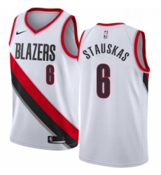 Mens Nike Portland Trail Blazers 6 Nik Stauskas Swingman White NBA Jersey Association Edition Mens Nike Portland Trail Blazers 6 Nik Stauskas Swingman White NBA Jersey Association Edition