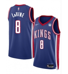 Men Sacramento Kings 8 Zach LaVine Blue 2025 City Edition Stitched Basketball Jersey Men Sacramento Kings 8 Zach LaVine Blue 2025 City Edition Stitched Basketball Jersey