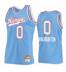 Men Sacramento Kings Tyrese Haliburton #0 blue Hardwood Classic Mitchell Ness NBA Jersey Men Sacramento Kings Tyrese Haliburton #0 blue Hardwood Classic Mitchell Ness NBA Jersey