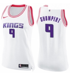 Womens Nike Sacramento Kings 9 Iman Shumpert Swingman WhitePink Fashion NBA Jersey Womens Nike Sacramento Kings 9 Iman Shumpert Swingman WhitePink Fashion NBA Jersey