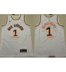 Men San Antonio Spurs 1 Victor Wembanyama Light Blue 2024 City Edition Stitched Basketball Jersey Men San Antonio Spurs 1 Victor Wembanyama Light Blue 2024 City Edition Stitched Basketball Jersey