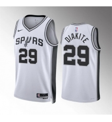 Men San Antonio Spurs 29 Mamadi Diakite White Association Edition Stitched Basketball Jersey Men San Antonio Spurs 29 Mamadi Diakite White Association Edition Stitched Basketball Jersey