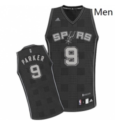 Mens Adidas San Antonio Spurs 9 Tony Parker Swingman Black Rhythm Fashion NBA Jersey Mens Adidas San Antonio Spurs 9 Tony Parker Swingman Black Rhythm Fashion NBA Jersey