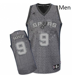 Mens Adidas San Antonio Spurs 9 Tony Parker Swingman Grey Static Fashion NBA Jersey Mens Adidas San Antonio Spurs 9 Tony Parker Swingman Grey Static Fashion NBA Jersey