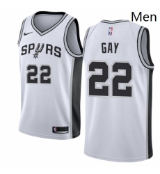 Mens Nike San Antonio Spurs 22 Rudy Gay Swingman White Home NBA Jersey Association Edition Mens Nike San Antonio Spurs 22 Rudy Gay Swingman White Home NBA Jersey Association Edition