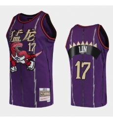 Men Toronto Raptors 17 Jeremy Lin Purple 2019 Chinese New Year Celebration Stitched Jersey