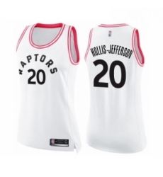 Womens Toronto Raptors 20 Rondae Hollis Jefferson Swingman White Pink Fashion Basketball Jersey Womens Toronto Raptors 20 Rondae Hollis Jefferson Swingman White Pink Fashion Basketball Jersey